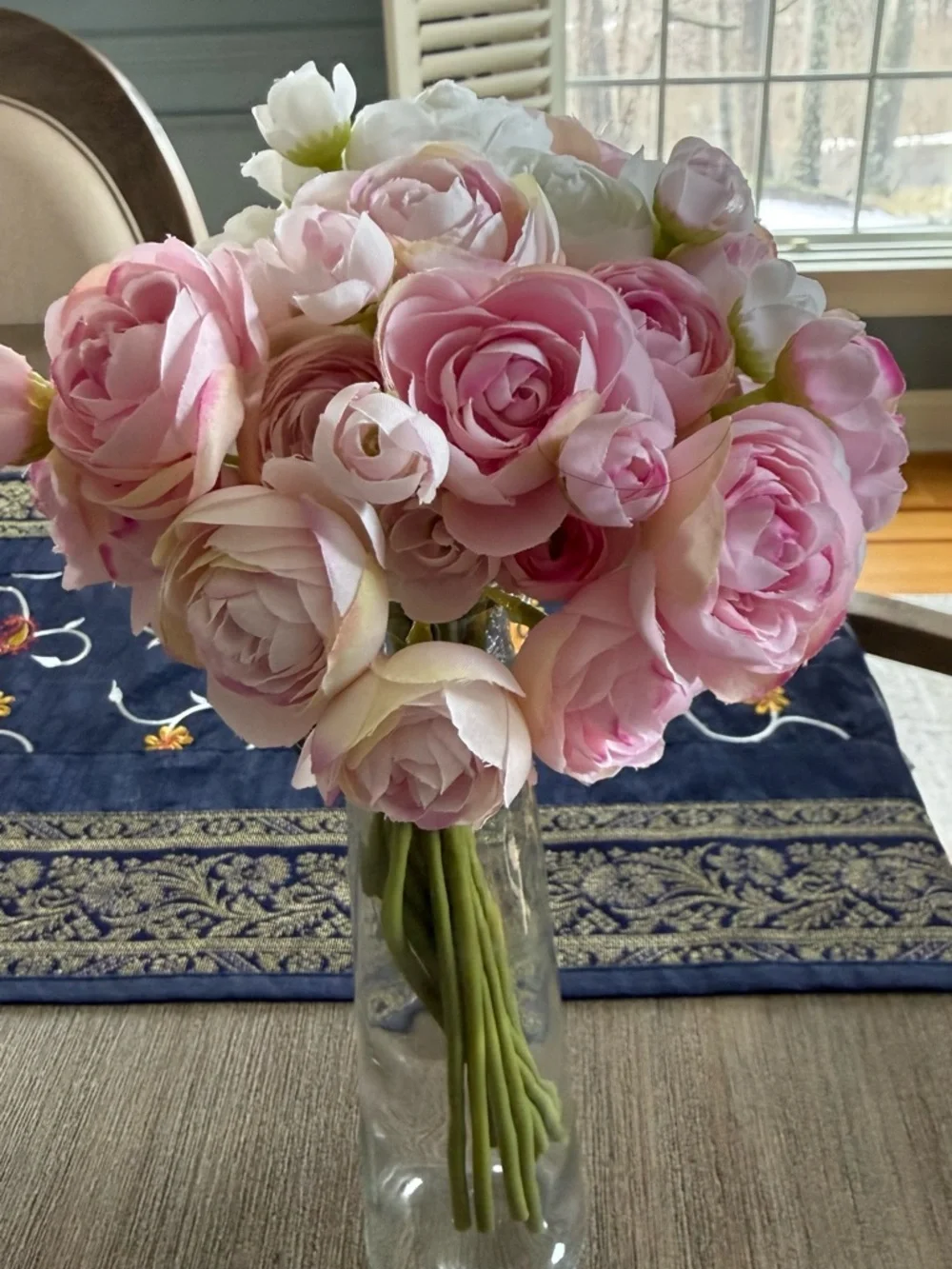 Allstate Faux Ranunculus Floral Arrangement Nwt
